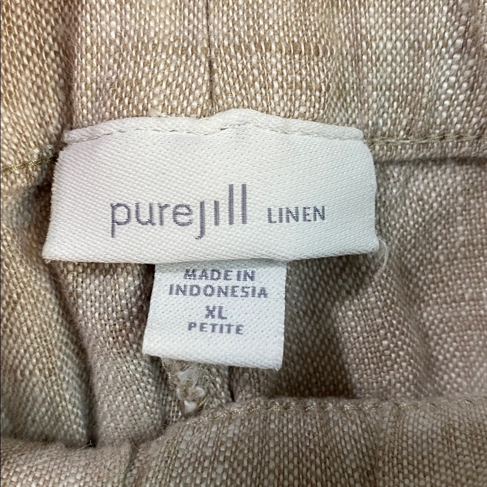 Pure Jill Cropped Linen Minimalist Boho Culottes - Picture 5 of 9